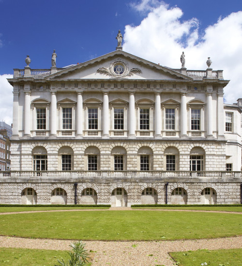 Grand exterior of Spencer House in London.
